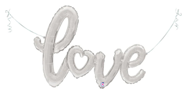 Love Silver Script Phrase 35720