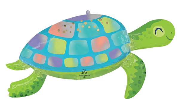 Under the Sea Turtle 4697601 - 38 in x 18 in Anagram SuperShape Foil Balloon