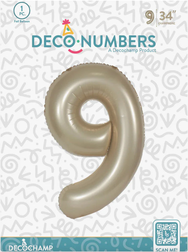 9 DecoNumber Champagne 32123 - 34 in