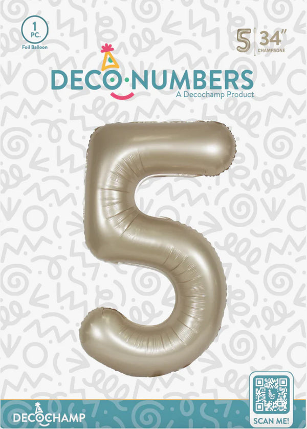 5 DecoNumber Champagne 32119 - 34 in