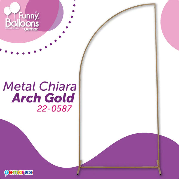 Metal Chiara Arch Backdrop Stand Gold 70" / 22-0587