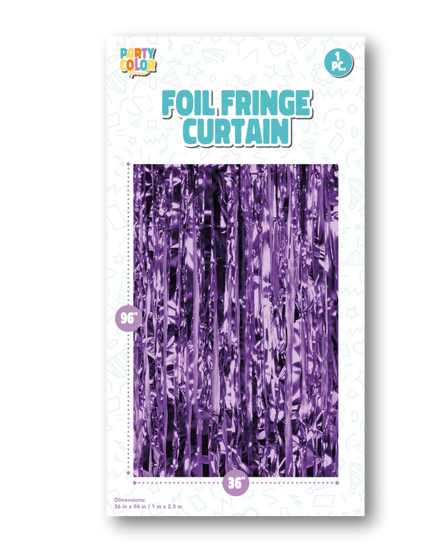 Purple Foil Fringe Curtain FC-026017