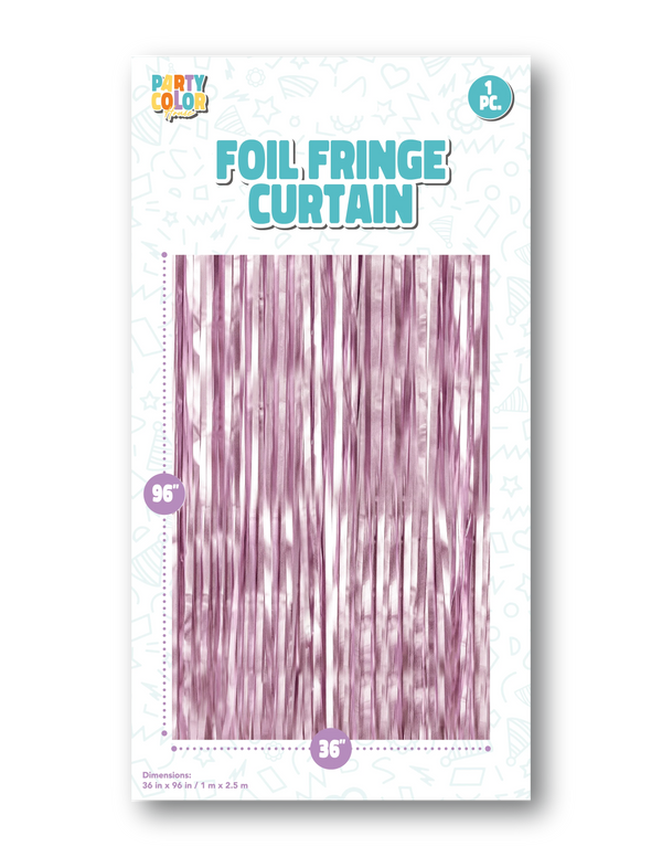 Rose Gold Matte Foil Fringe Curtain FC-025980