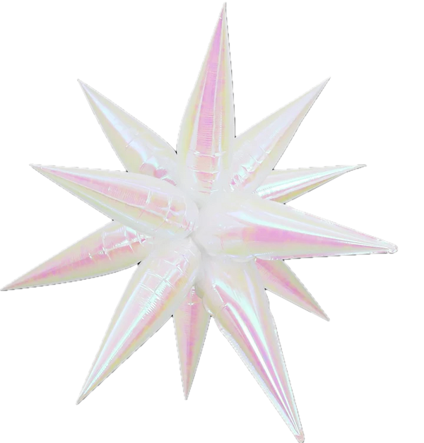 Exploding Star Pearl White Iridescent 40112