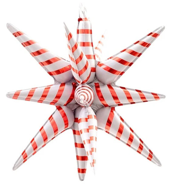 Exploding Starburst White and Red Stripes 144513