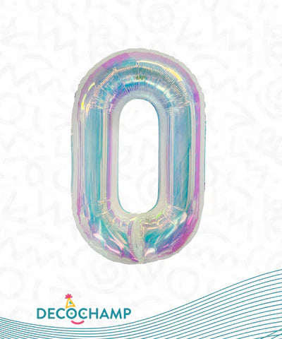 Deco Number 0 Iridescent 322476