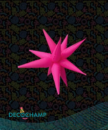 Deco Starburst Balloon Neon Pink 26 in - 323923