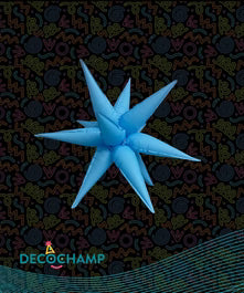 Deco Starburst Balloon Neon Blue 26 in - 323909