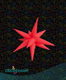 Deco Starburst Balloon Neon Red 26 in - 323930