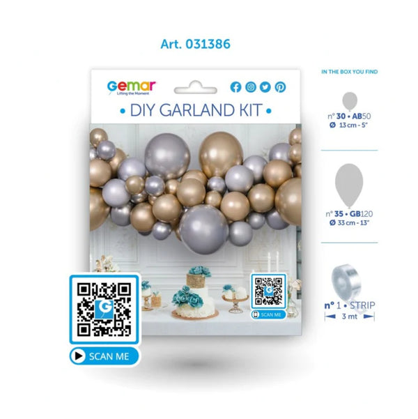 DIY Garland Kit Shiny Gold and Shiny Silver 031386