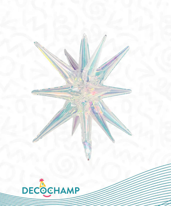 DECO STARBURST IRIDESCENT BALLOON 22IN BY DECOCHAM
