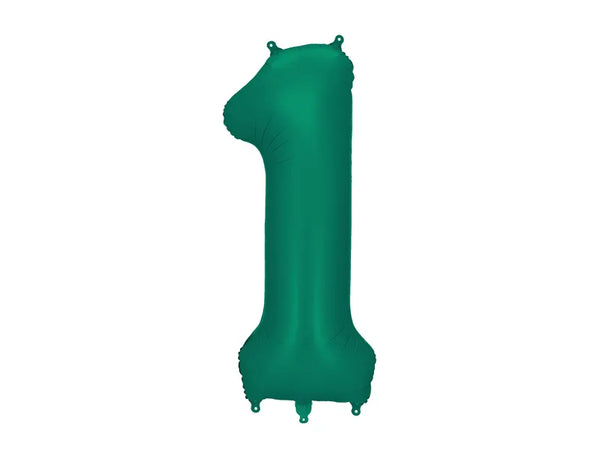 Foil Balloon Number 1 Bottle Green - FB1S-1-012B