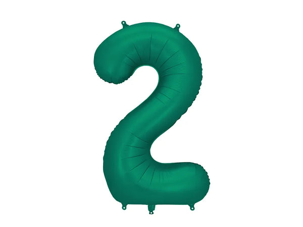 Foil Balloon Number 2 Bottle Green - FB1S-2-012B