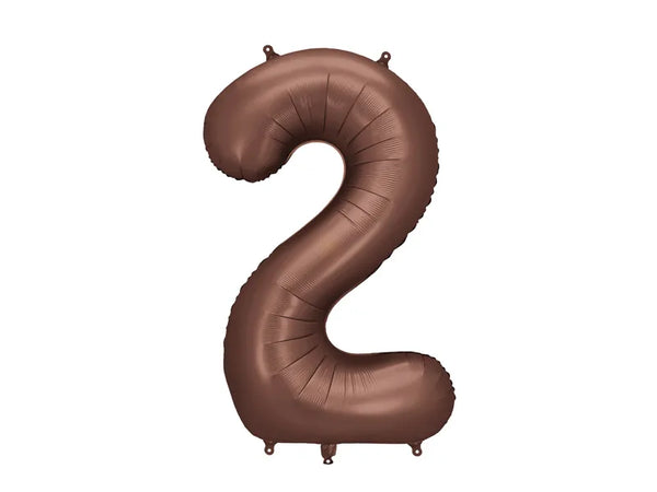 Foil Balloon Number 2 Mocha - FB1S-2-494