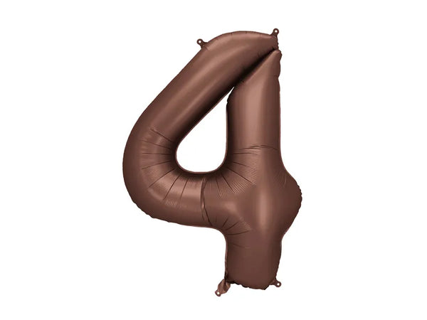 Foil Balloon Number 4 Mocha - FB1S-4-494