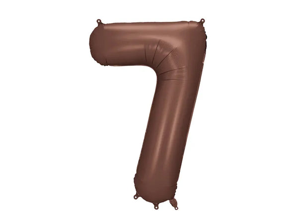 Foil Balloon Number 7 Mocha - FB1S-7-494-KARTON