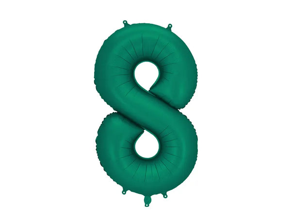 Foil Balloon Number 8 Bottle Green - FB1S-8-012B