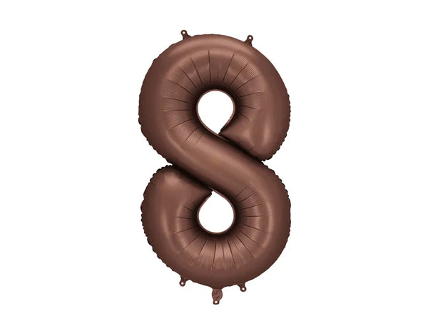 Foil Balloon Number 8 Mocha - FB1S-8-494