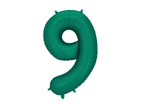 Foil Balloon Number 9 Bottle Green - FB1S-9-012B