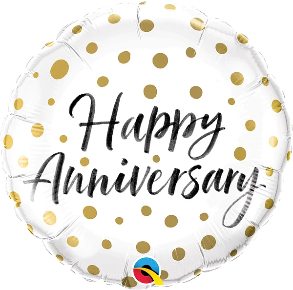 Happy Anniversary Gold Dots 85847 - 18 in
