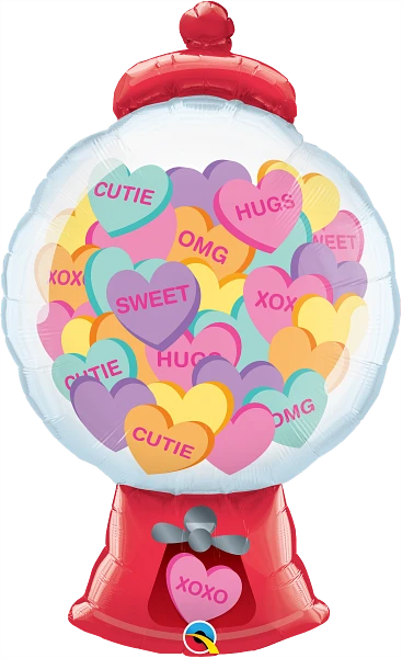 Candy Hearts Gumball Machine 24711