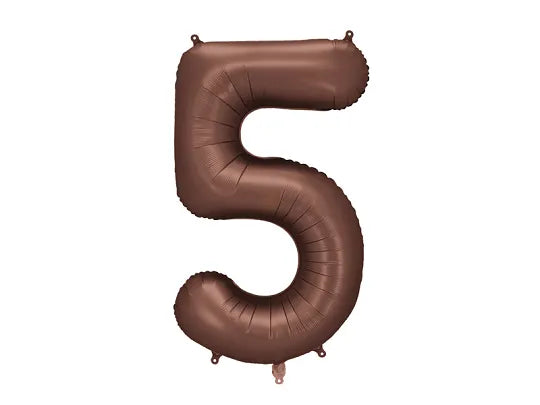 Foil Balloon Number 5 Mocha - FB1S-5-494