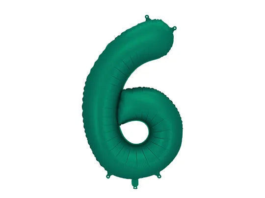 Foil Balloon Number 6 Bottle Green - FB1S-6-012B