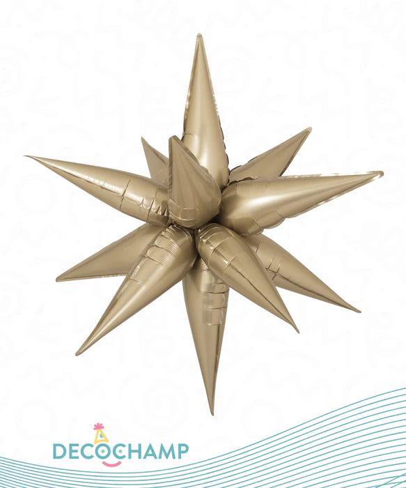 DECO STARBURST CHAMPAGNE BALLOON 40IN BY DECOCHAMP