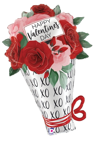 Satin Valentine Rose Bouquet 25240