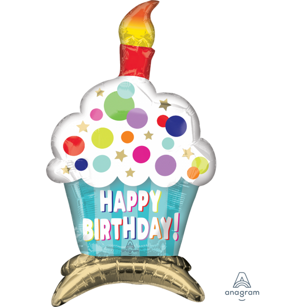 Happy Birthday Cup Cake Centerpiece 4253811