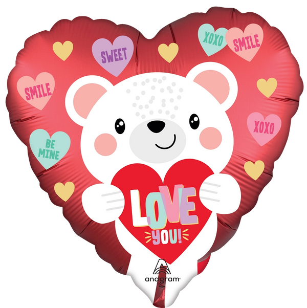 Satin Love You White Bear 4511401