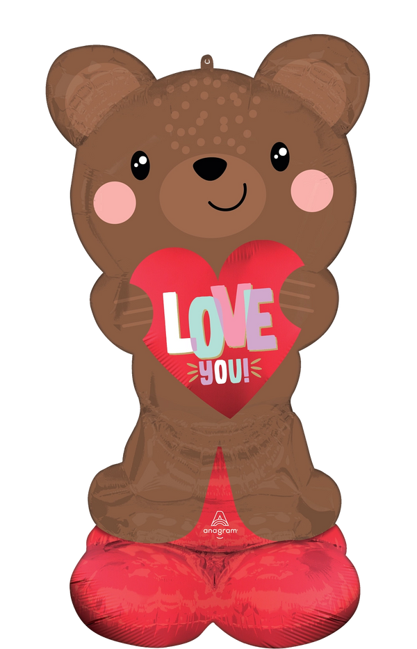Airloonz Satin Brown Love You Bear 4515111