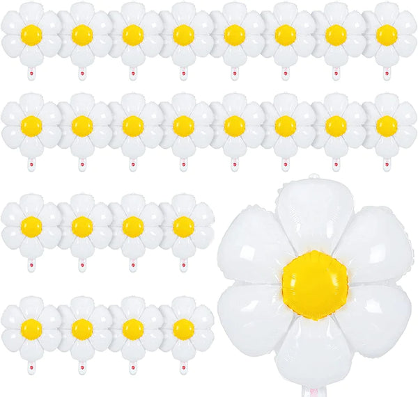 White Daisy Flower Balloon 15in - 37557