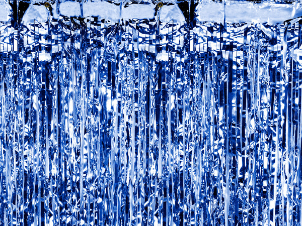Party curtain, blue, 2.95x8.2ft