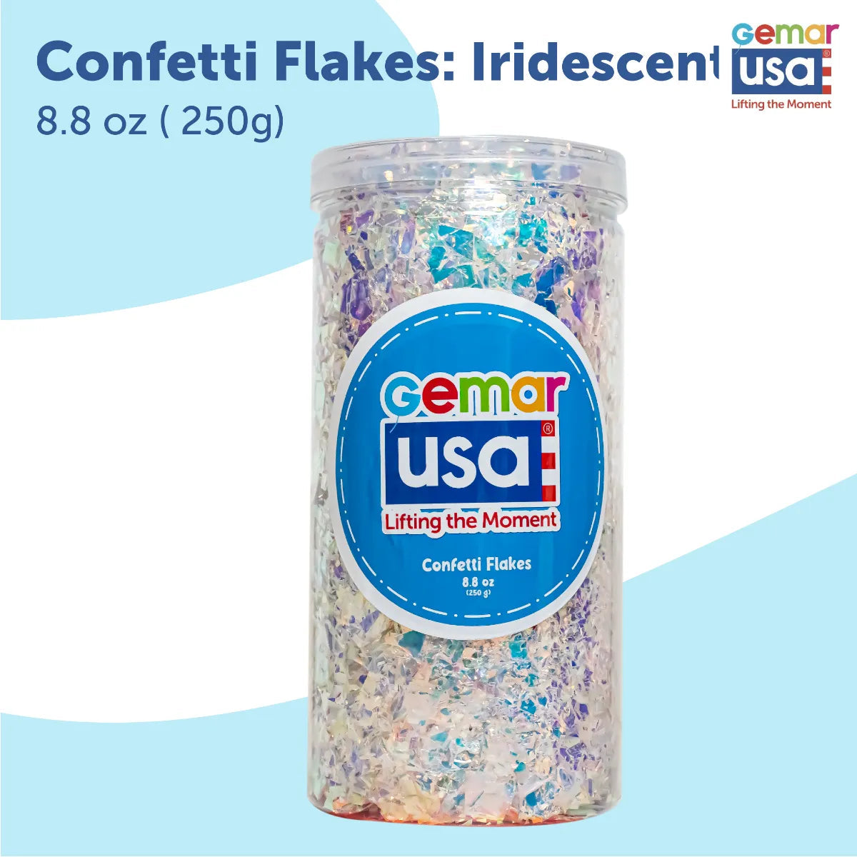 Confetti Jar Iridescent Foil Irregular 71011 - funnyballoonspr