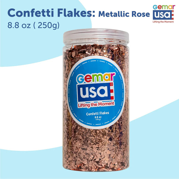 Confetti Jar Metallic Rose Foil Irregular 658832