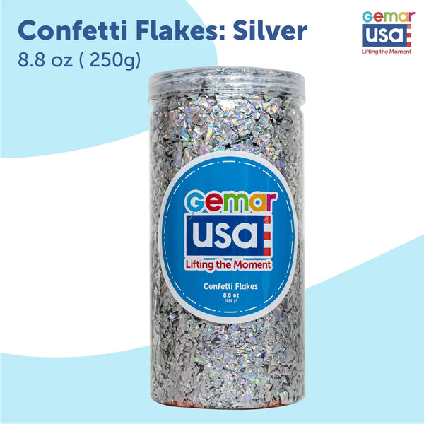 Confetti Jar Silver Foil Irregular 71008