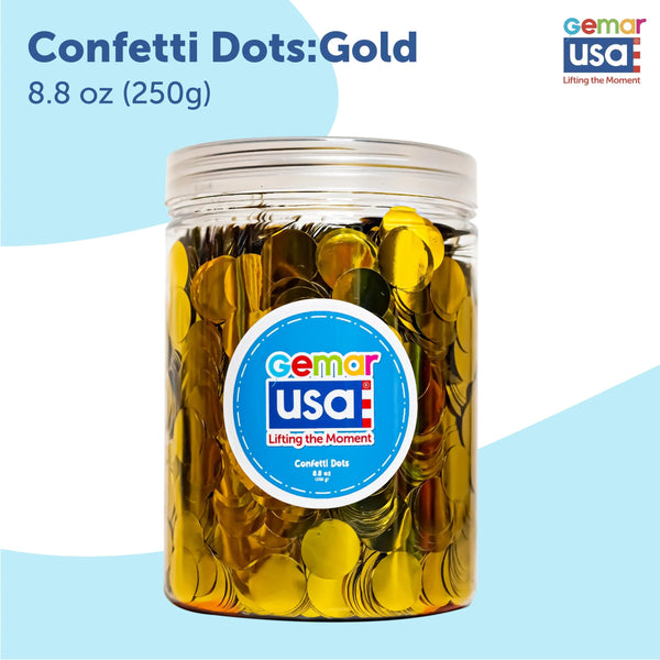 Confetti Jar Gold Metallic 30316