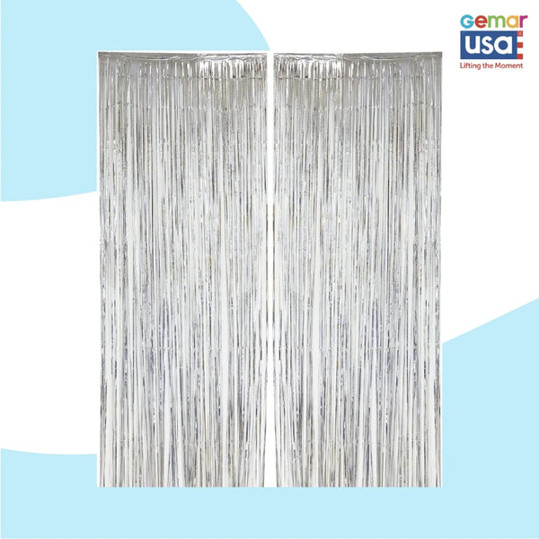 Silver Foil Party Curtain 36 x96 inch 769282