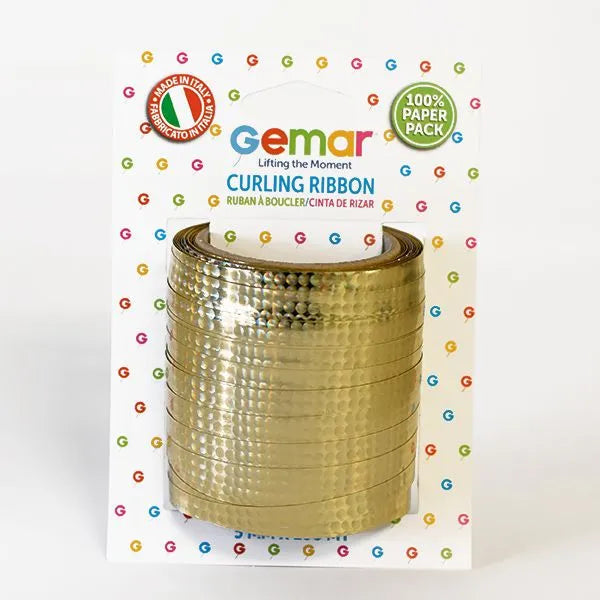 Curling Ribbon Gold Holographic 031652