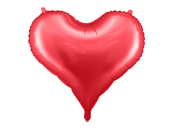 Foil balloon Heart, 29.9x25.4in, red