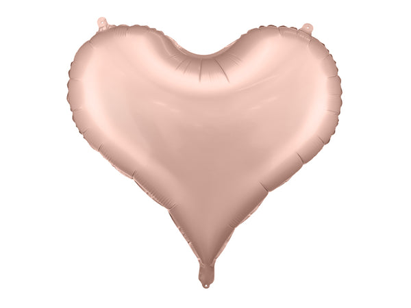 Foil balloon Heart, 29.9x25.4in, rosegold