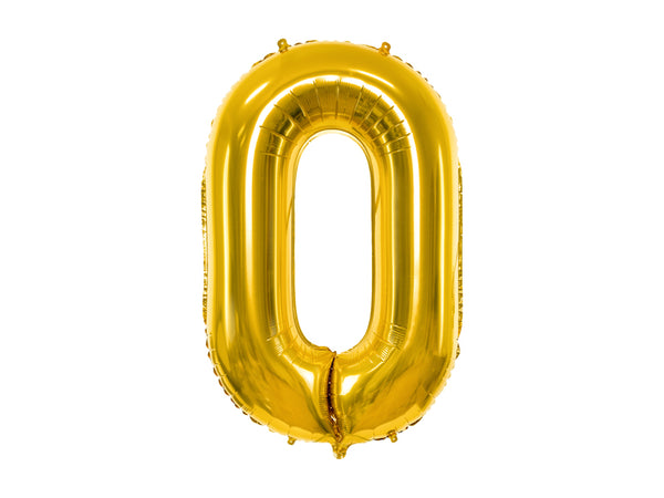 Foil Balloon Number ''0'', 33.9in, gold