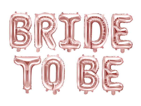 Foil Balloon Bride to be, 133.9x13.8in, rose gold