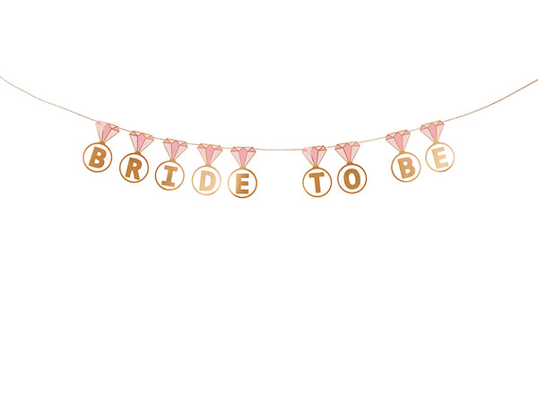 Banner Rings ''Bride to be'', mix, 8.2ft