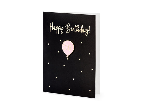 Card with enamel pin  30, 4.1x5.8in