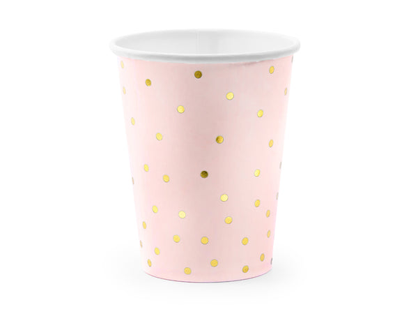 Cups Polka Dots, light pink, 8.8 fl oz