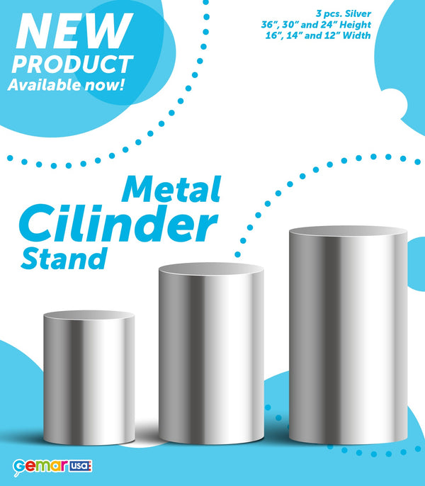 Metal Cylinder Silver 7894
