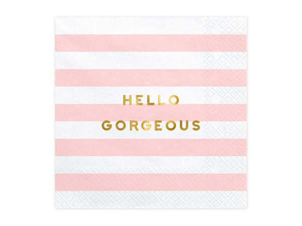 Napkins Yummy - Hello Gorgeous, light pink, 13.0x13.0in