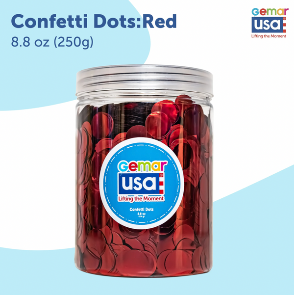 Confetti Jar Red Metallic 30569